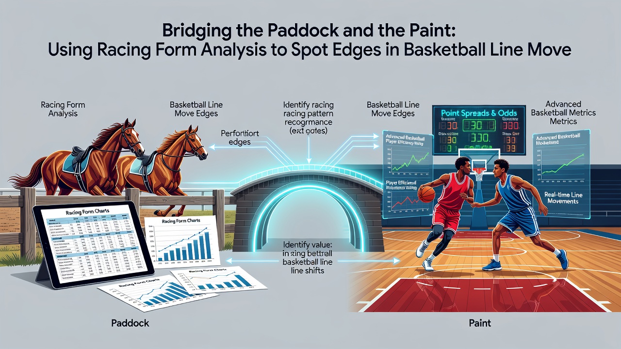 Detailed charts showing racing form metrics applied to basketball player stats and line adjustments