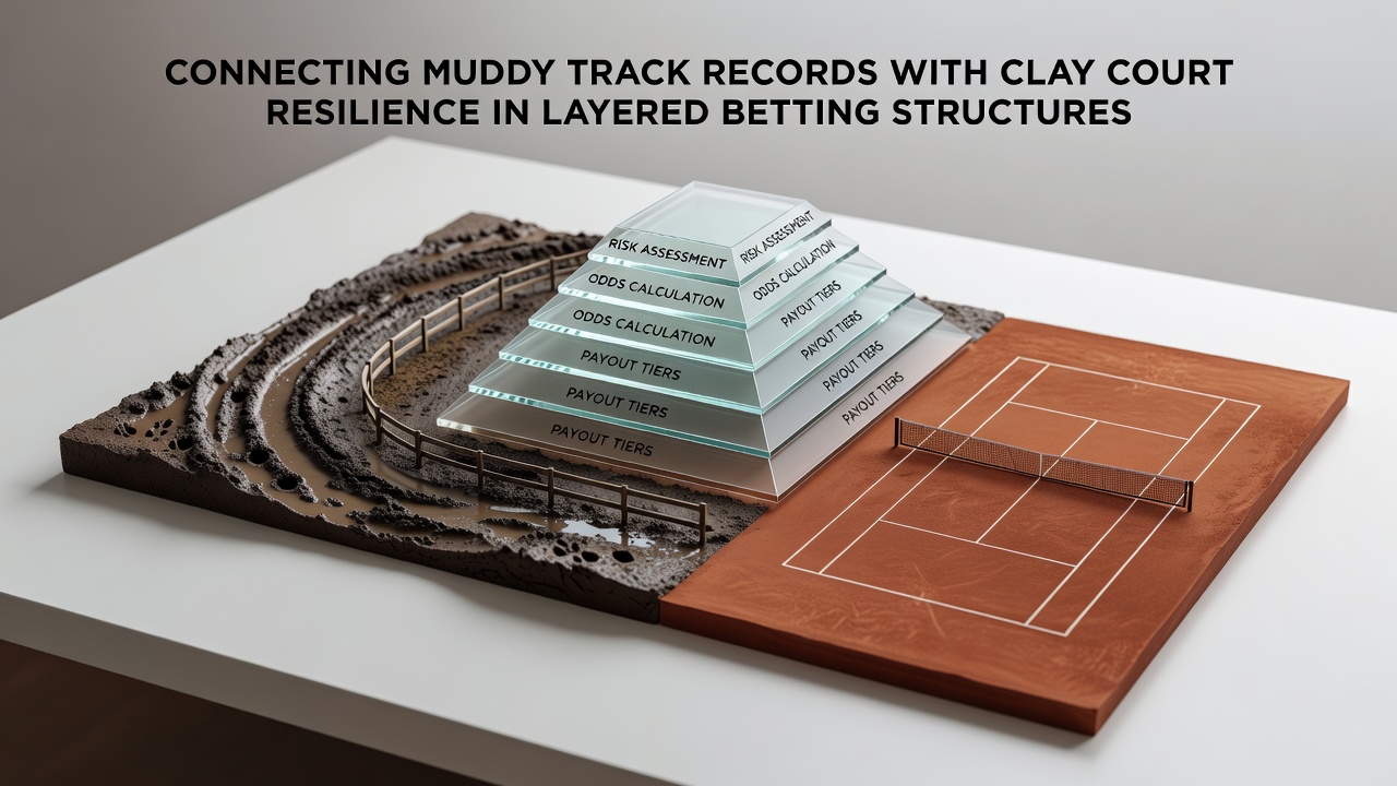 Detailed view of layered betting structure diagrams connecting horse and tennis selections